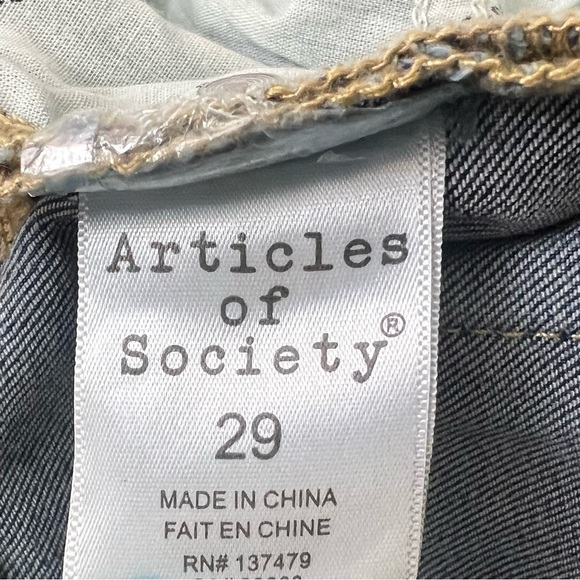 Articles Of Society Faith vintage flare Jeans Mid Rise Raw Hem Size 29 - Picture 7 of 8